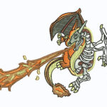 Dragon Fire Skull Logo Arysew